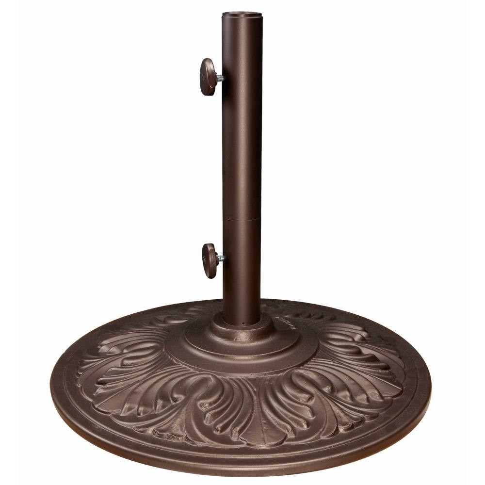 Cast Aluminum 50LB Umbrella Base with Art Deco Design by Treasure Garden - BA50