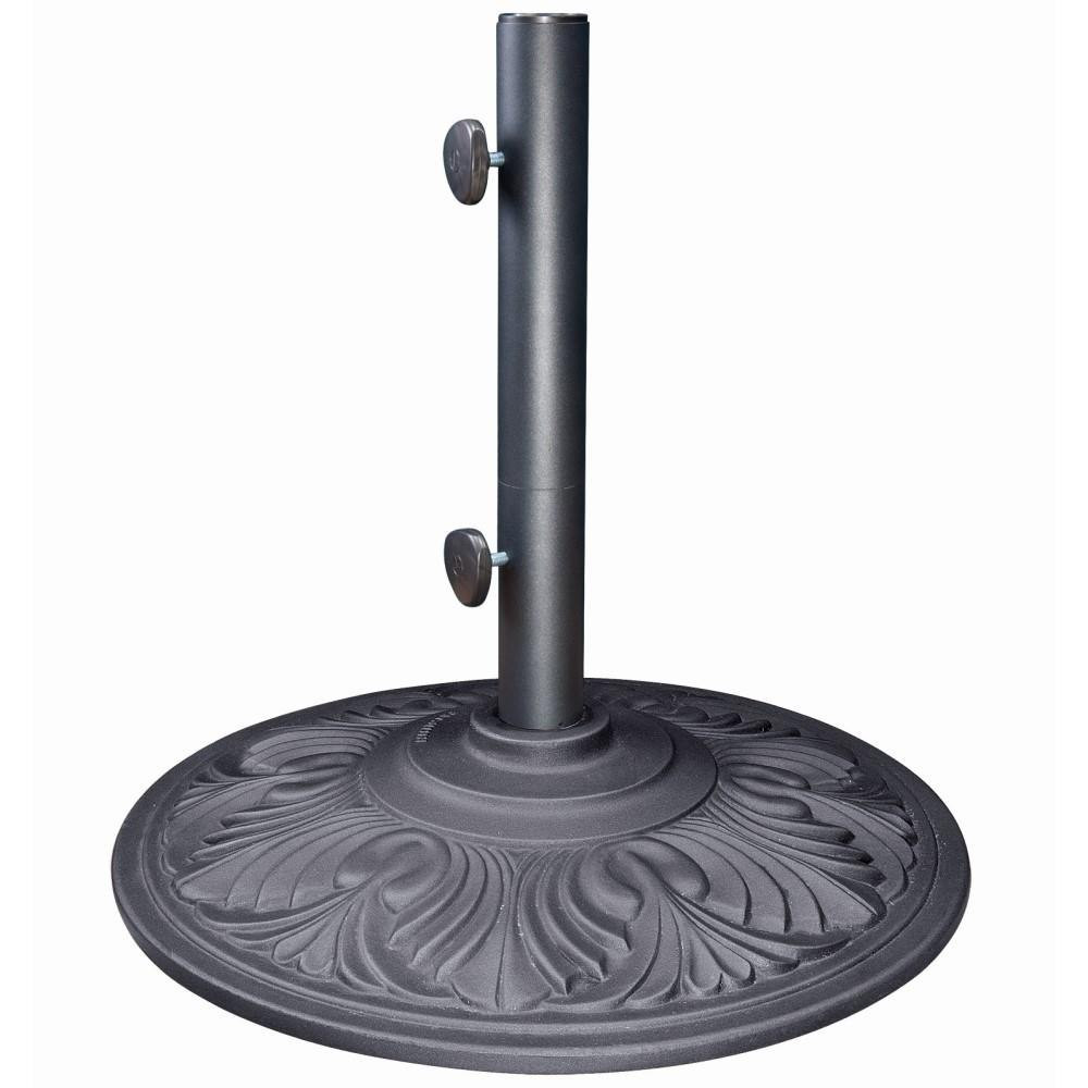 Cast Aluminum 50LB Umbrella Base with Art Deco Design by Treasure Garden - BA50