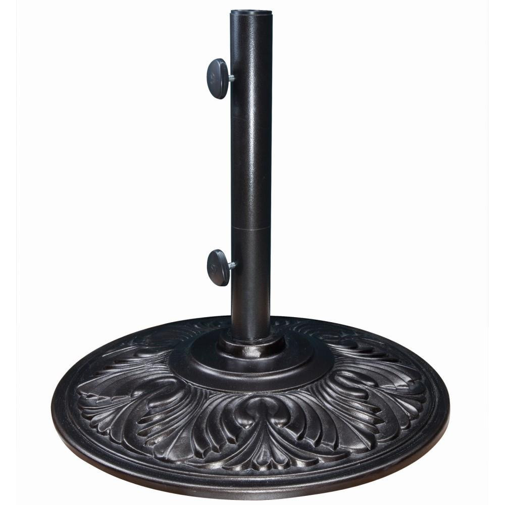 Cast Aluminum 50LB Umbrella Base with Art Deco Design by Treasure Garden - BA50