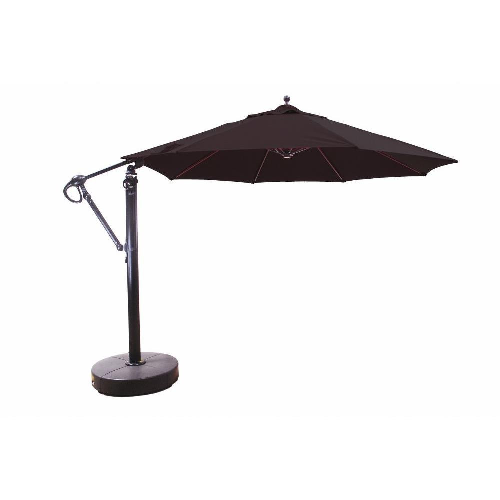 11 Foot Aluminum Manual Lift Round Cantilever Umbrella by Galtech - 887