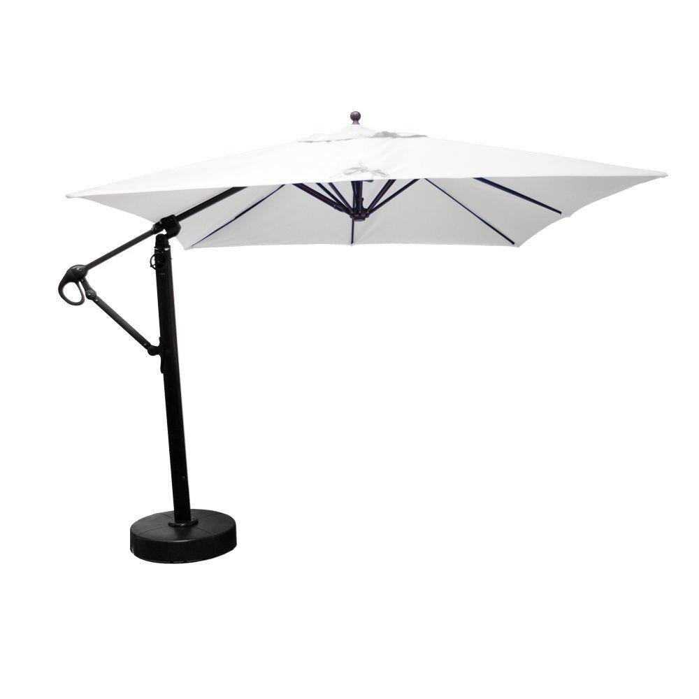 10 Foot Aluminum Manual Lift Square Cantilever Umbrella by Galtech - 897