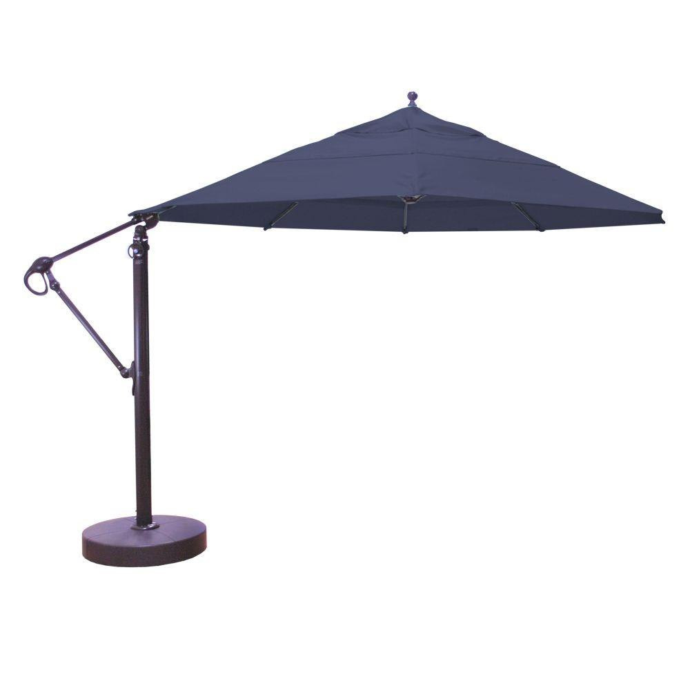 13 Foot Aluminum Manual Lift Round Cantilever Umbrella by Galtech - 899