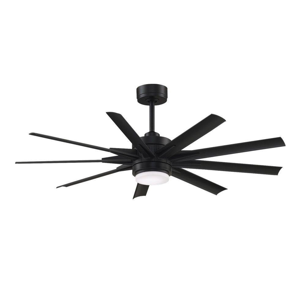 Odyn Custom 9 Blade Ceiling Fan with Light Kit 56 Inches Wide by Fanimation - FPD8152BLW56103