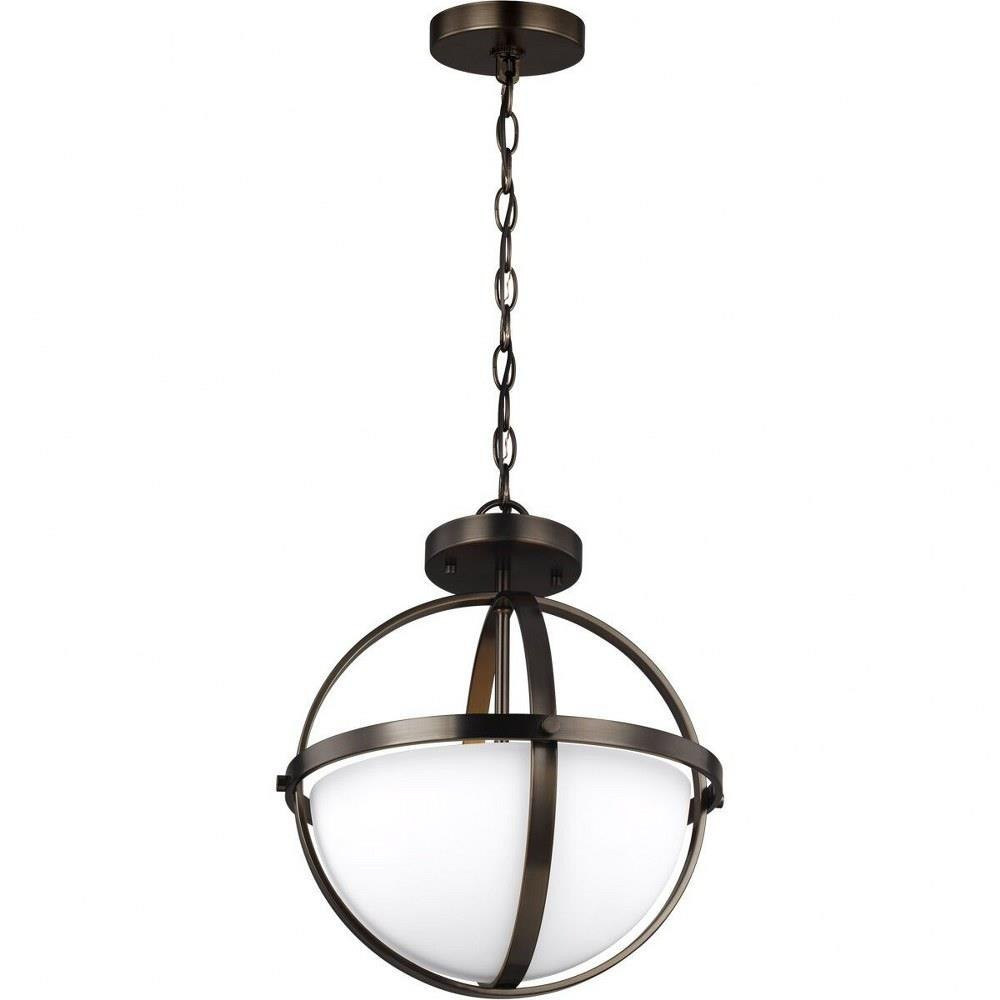 Blacksmith Retreat 2-Light Convertible Pendant in Contemporary Style - 14 inches wide by 16.38 inches high - 73-BEL-2893504