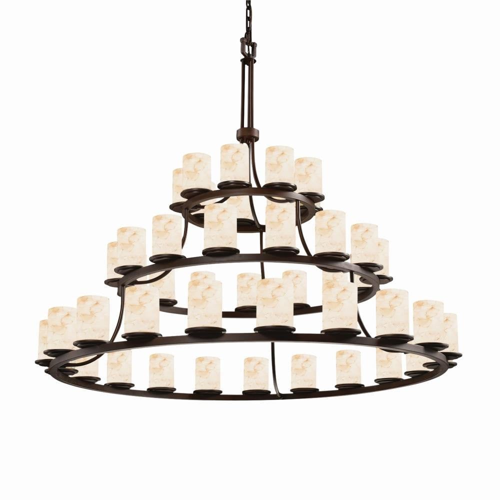 Alabaster Rocks Dakota 45 Light 3 Tier Chandelier by Justice Design - ALR-8714-10