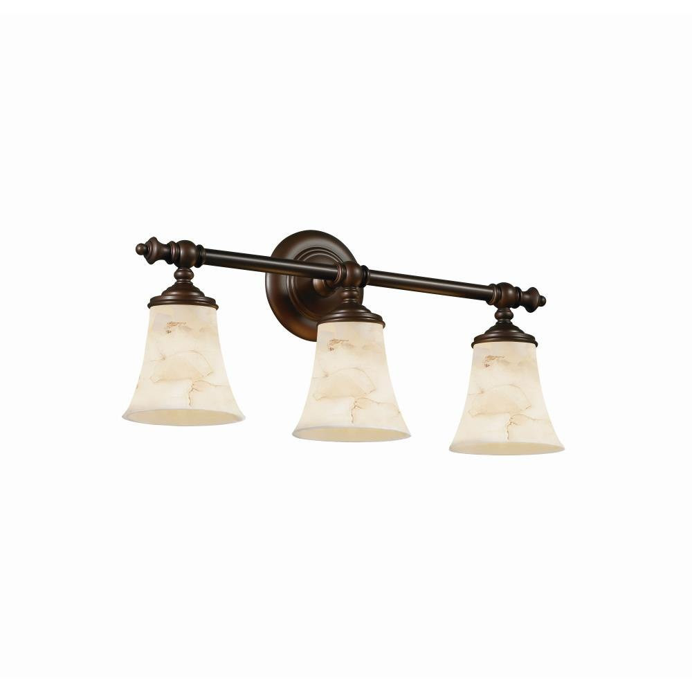 Alabaster Rocks Tradition 3 Light Vanity Light by Justice Design - ALR-8523-20