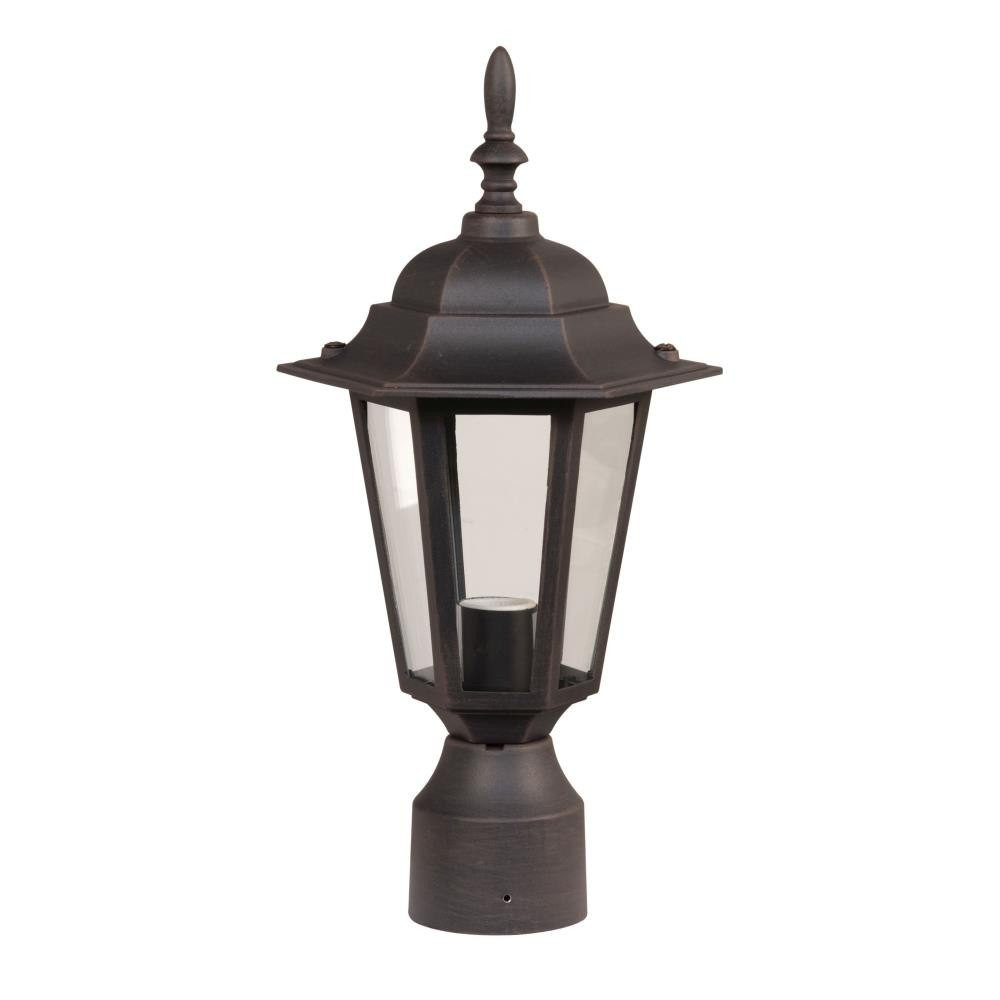 Hex One Light Outdoor Post Lantern 8 inches by 16 inches high by Craftmade - Z155