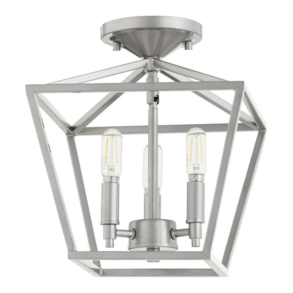 Gabriel 3 Light 10.25 Inch Wide Semi Flush Mount by Bailey Street Home - 183-BEL-4350703