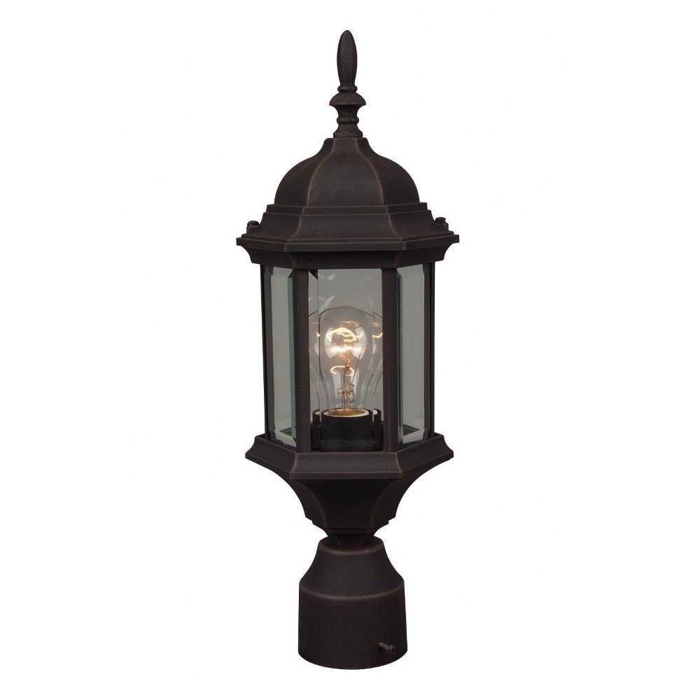 Cast Aluminum Glass Outdoor Post Mount 6.5 x 18.13 inches by Craftmade - Z295