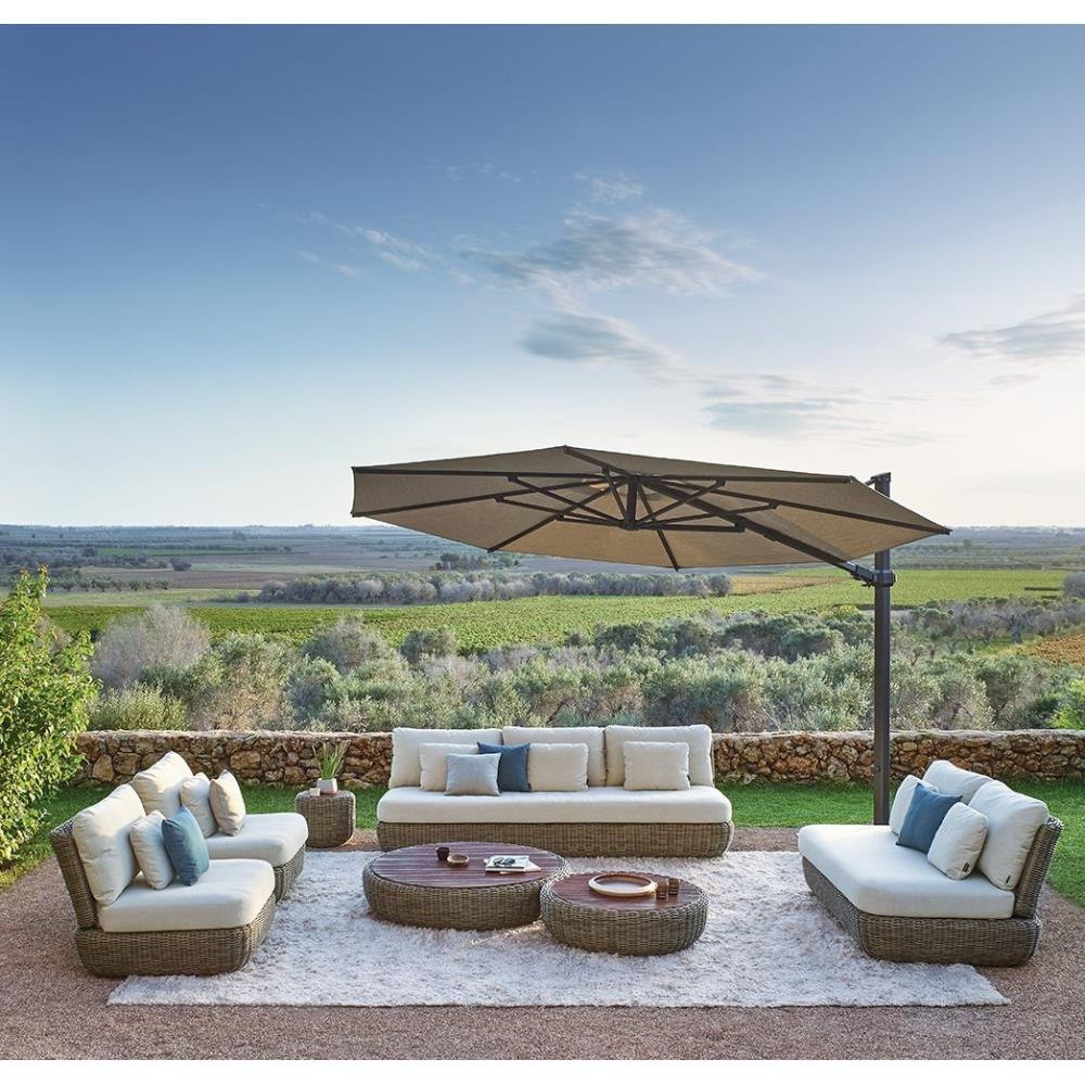 11.5 Foot Aluminum Crank Lift Octagon Cantilever Umbrella by Jardinico - JCP301O