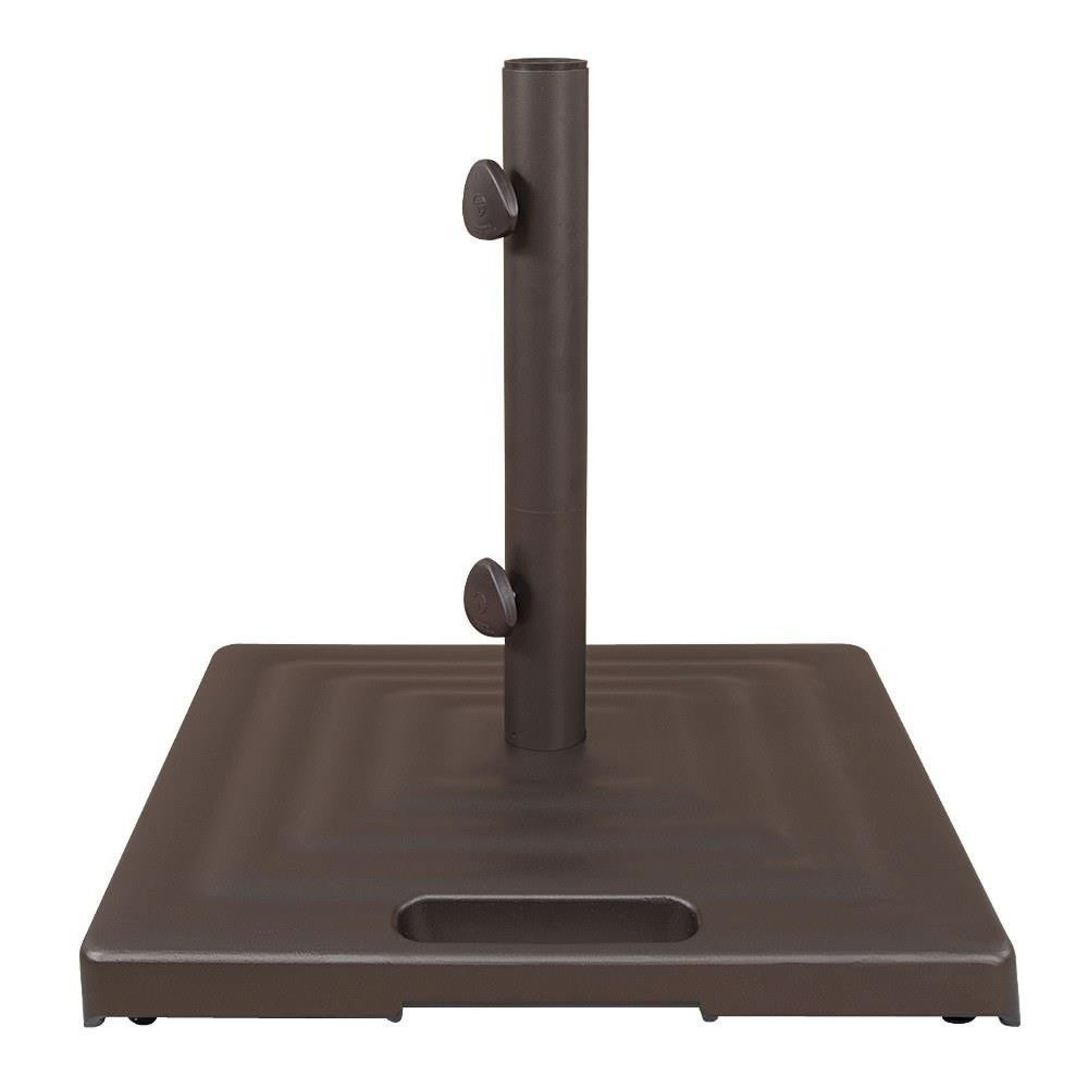 Libra 19.68 Inch 100 lbs Aluminum Square Base with Wheels by Shademaker - BKMSQ1003