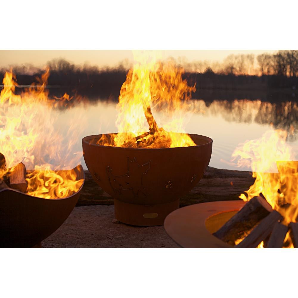 Crater Gas Fire Pit 24 Inch Tall x 36 Inch Wide by Fire Pit Art - Crater