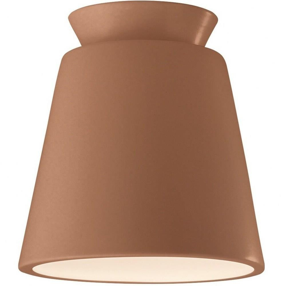 Radiance 1 Light 7.75 Inch Tall Outdoor Flush Mount by Justice Design - CER-6170W