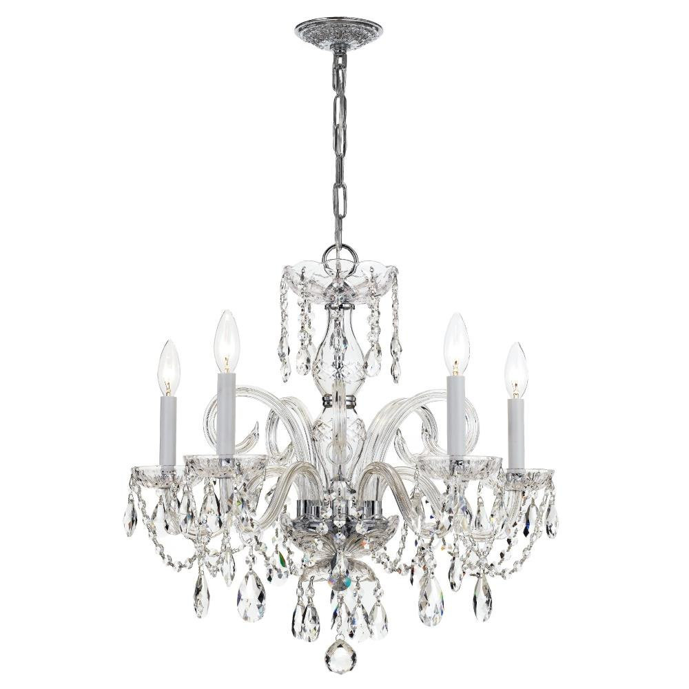 Traditional Crystal 5 Light Medium Chandelier by Crystorama 1005