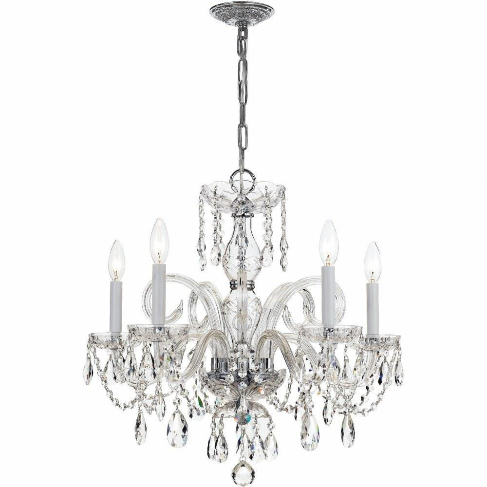Traditional Crystal 5 Light Medium Chandelier by Crystorama 1005
