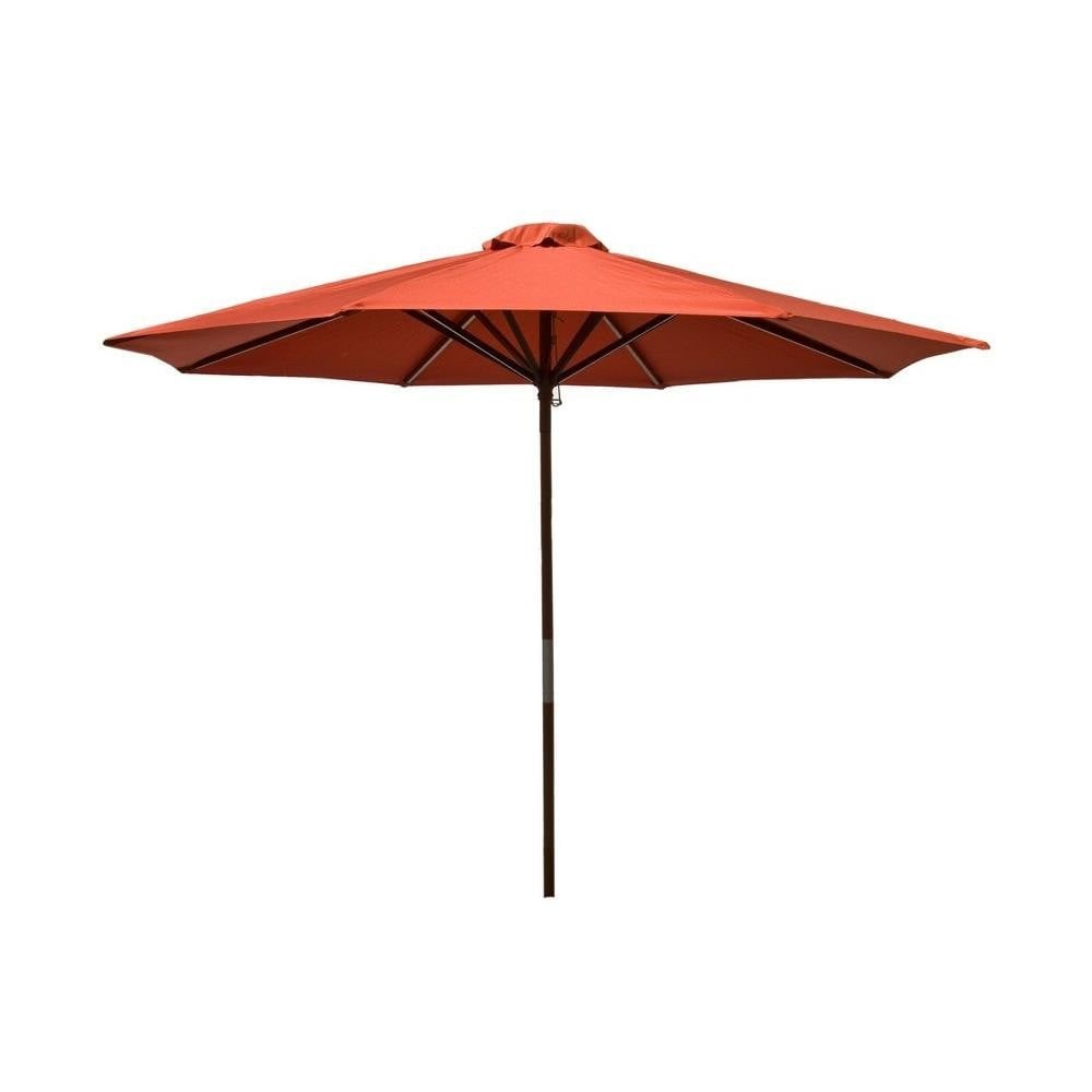 9 Foot Hardwood Pulley Lift Round Market Umbrella by Destination Gear - 128C