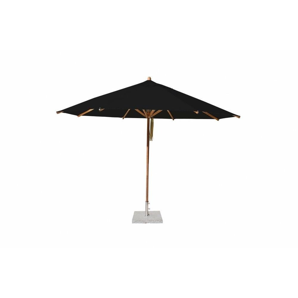 13 Foot Bamboo Pulley Lift Round Market Umbrella by Bambrella - 4m R-L
