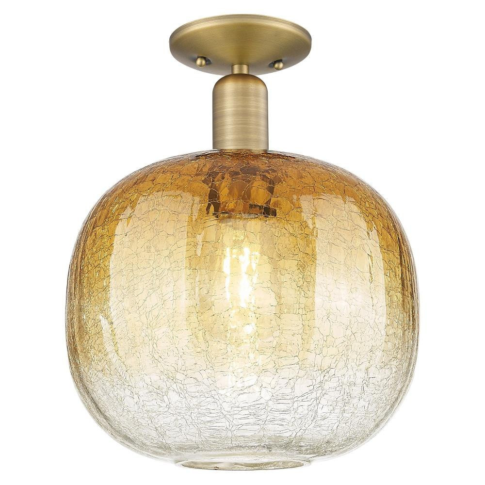 Brookhaven Sphere 1 Light Semi Flush Mount 11 Inch Tall by Innovations - 716-1C-G481-10