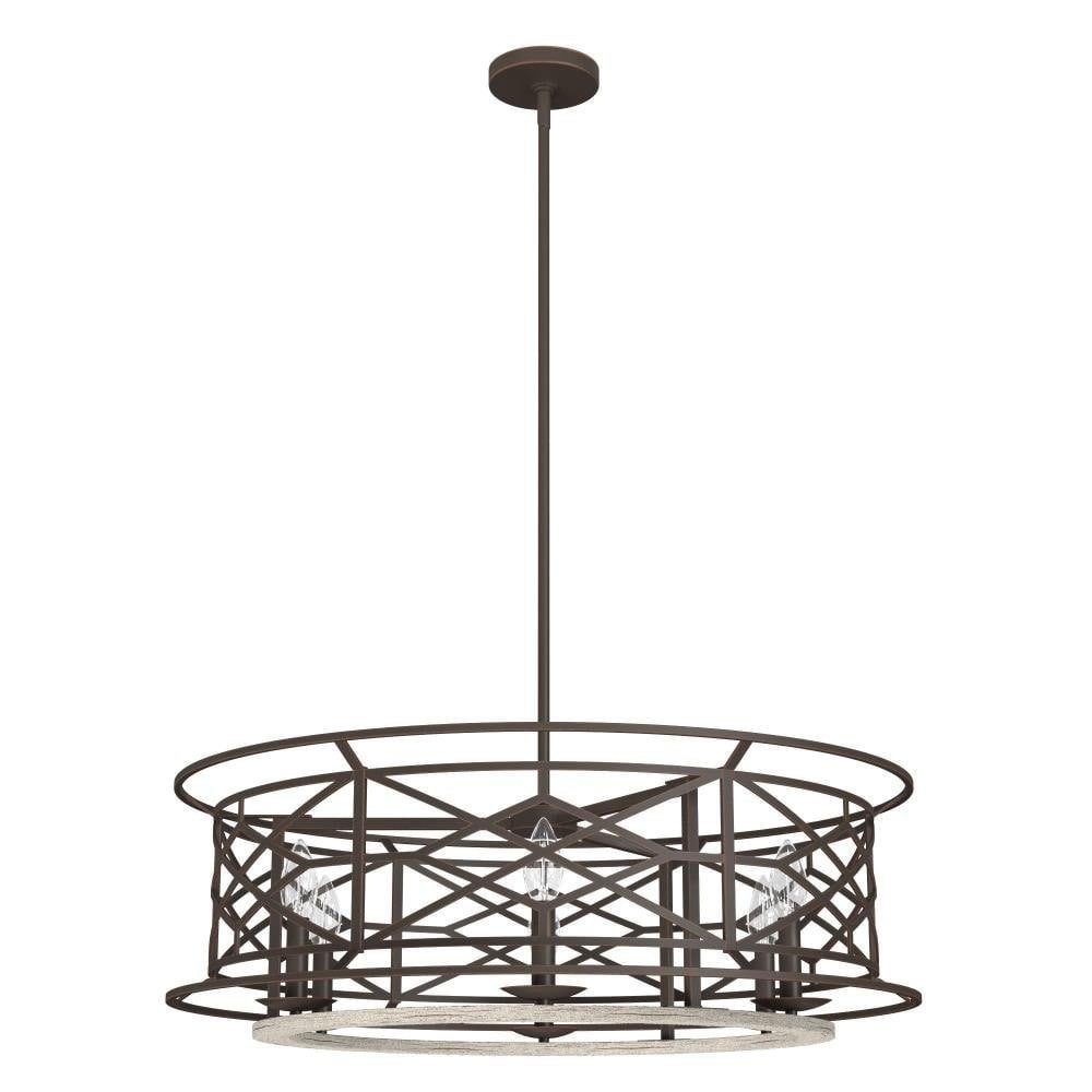 Langwood 6 Light Large Chandelier by Hunter - 19329