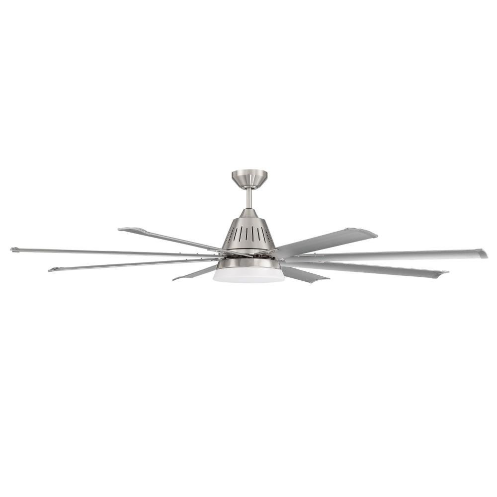 Wingtip 72 Inch 8 Blade Ceiling Fan with Light Kit by Craftmade - WTP72BNK8