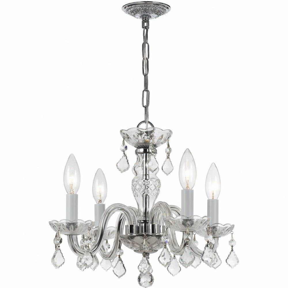Traditional Crystal 4 Light Small Chandelier by Crystorama - 1064