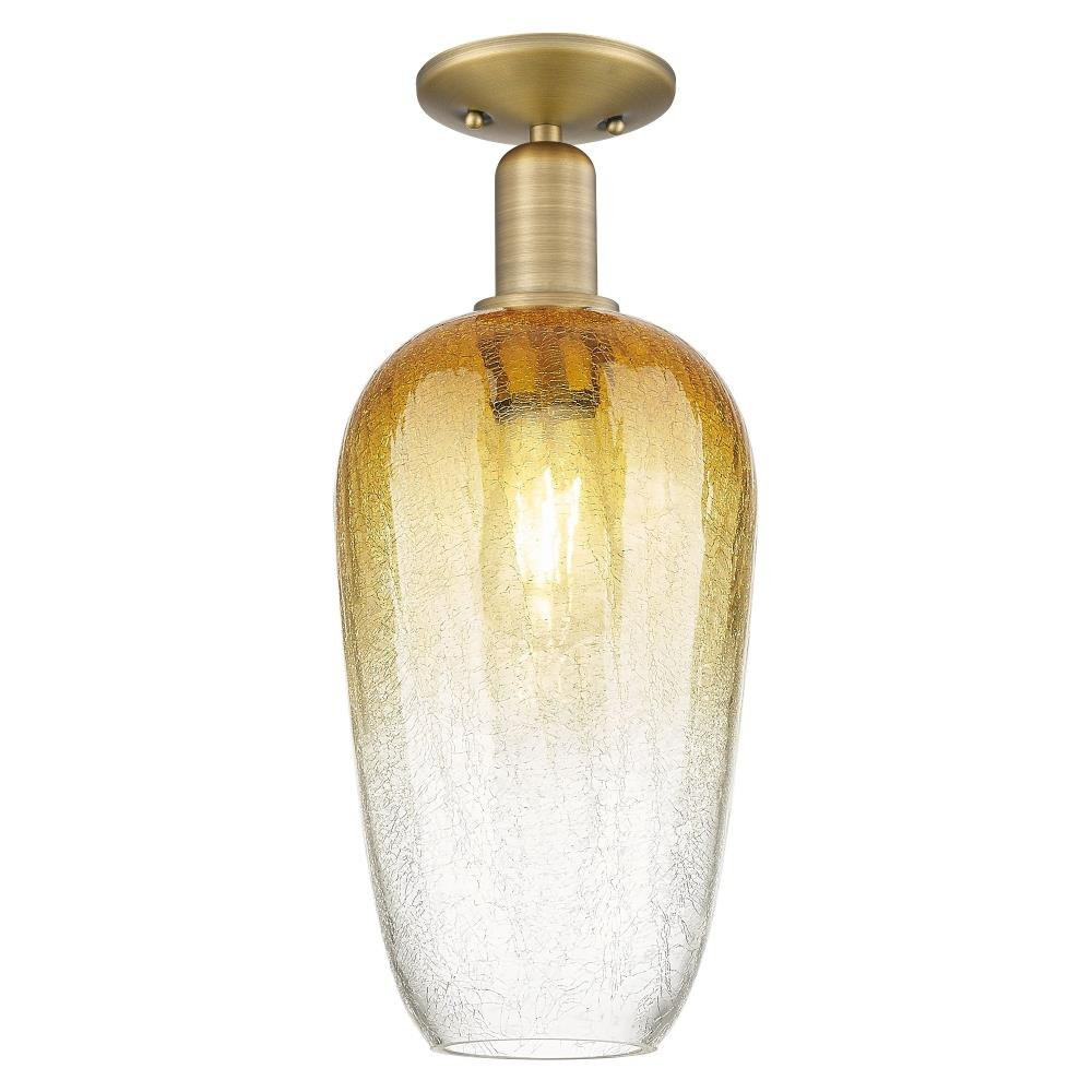 Brookhaven Flute 1 Light Semi Flush Mount 16.5 Inch Tall by Innovations - 716-1C-G484-7