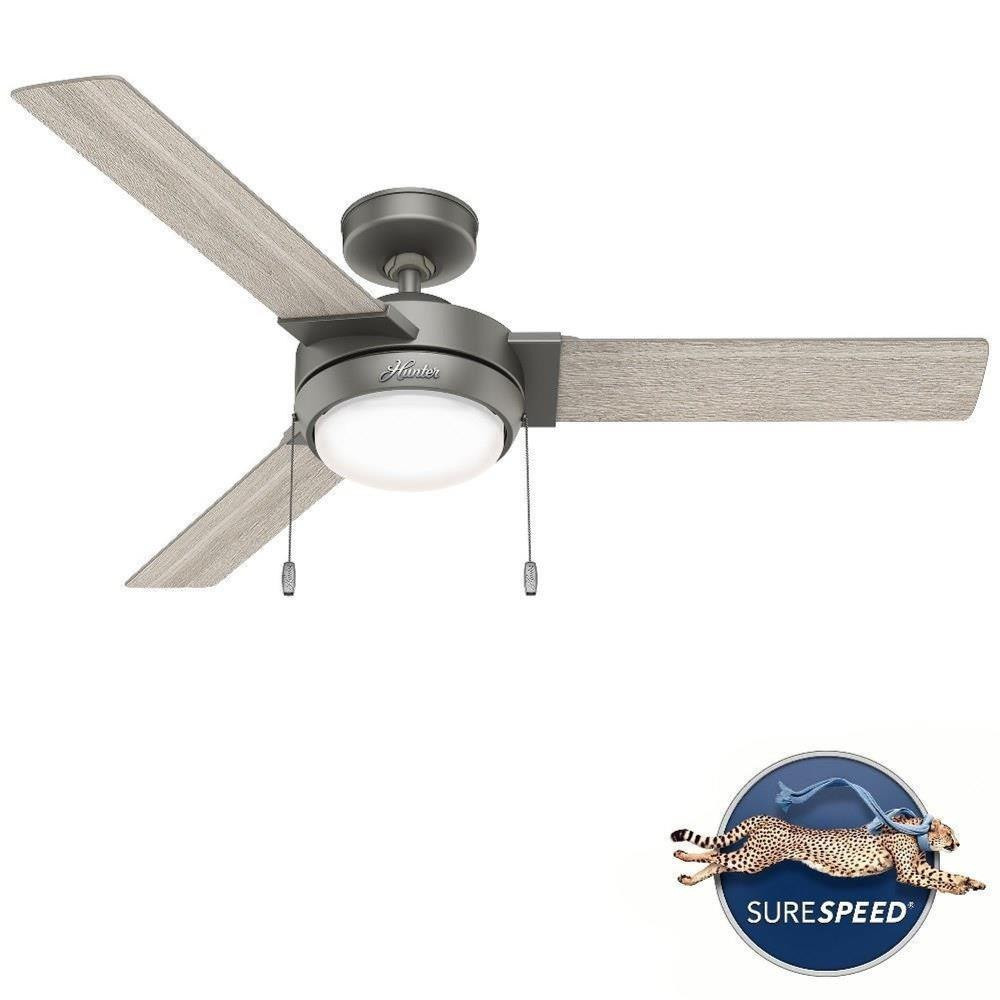 Mesquite 3 Blade Ceiling Fan with Light Kit 52 Inches Wide by Hunter Fans - 51311
