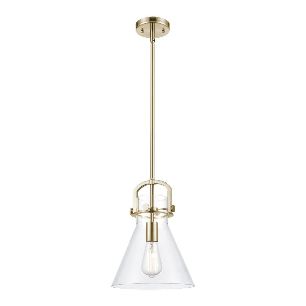 Newton Cone 1 Light Stem Mini Pendant 11.75 Inch Tall by Innovations - 410-1SM-G411-10_P