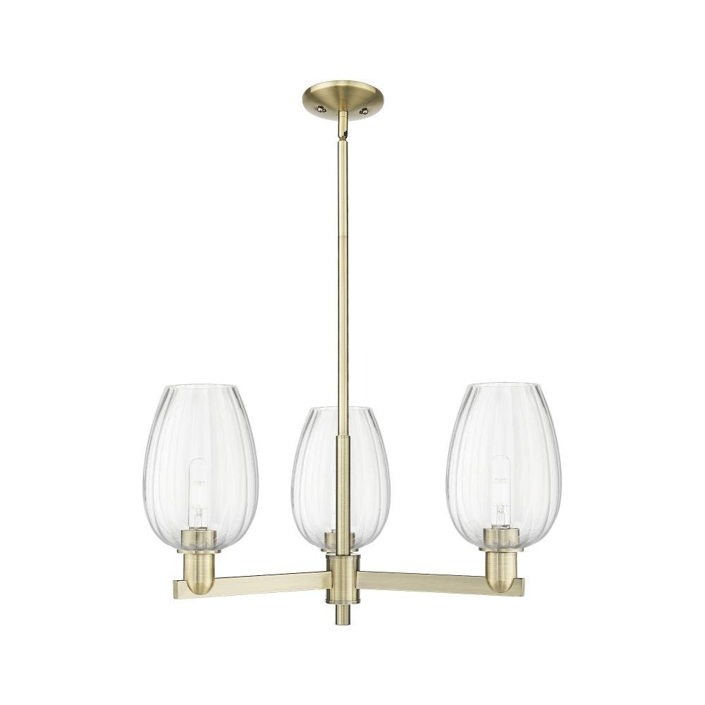 Preston 3 Light Stem Chandelier 13.75 Inch X 17.63 Inch Wide by Innovations - 716-3CR-G457-6_P