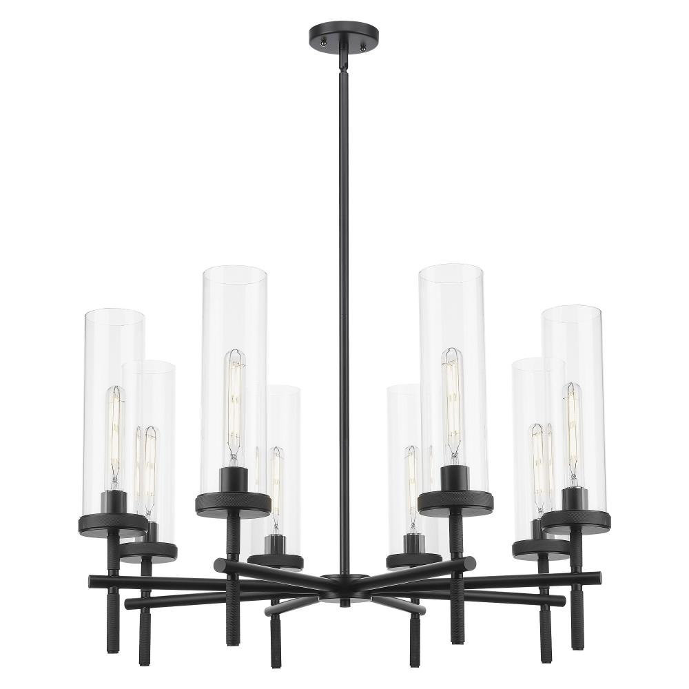 Lincoln 8 Light Stem Chandelier 19.5 Inch and 32 Inch Wide by Innovations - 471-8CR-G471-12_P