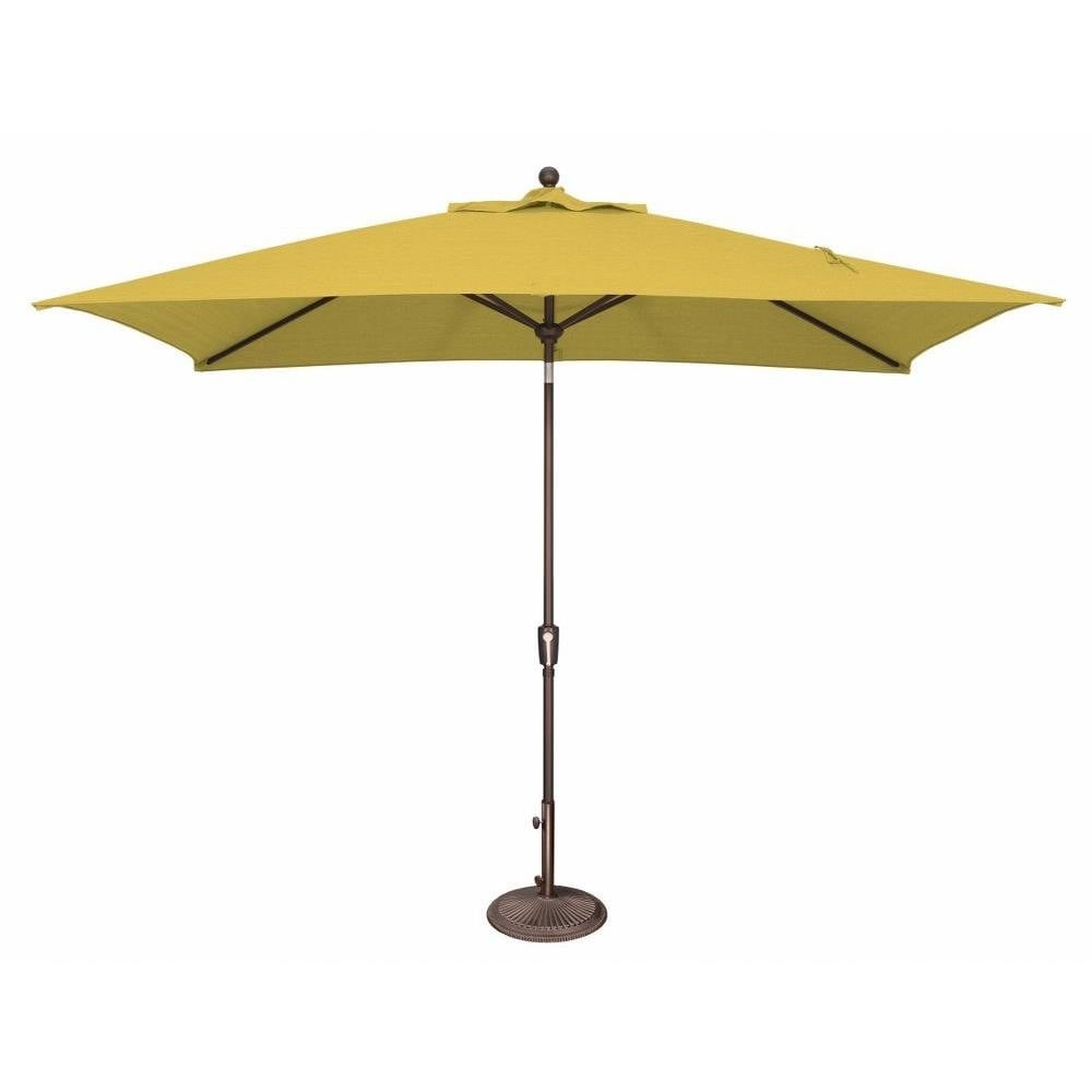 6 x 10 Foot Aluminum Crank Lift Rectangle Market Umbrella by Simply Shade - SSUM9C