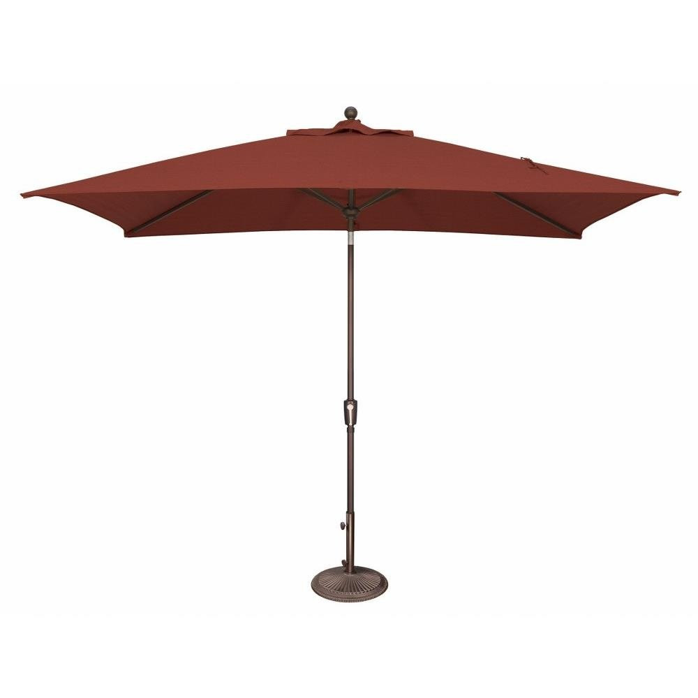 6 x 10 Foot Aluminum Crank Lift Rectangle Market Umbrella by Simply Shade - SSUM9C
