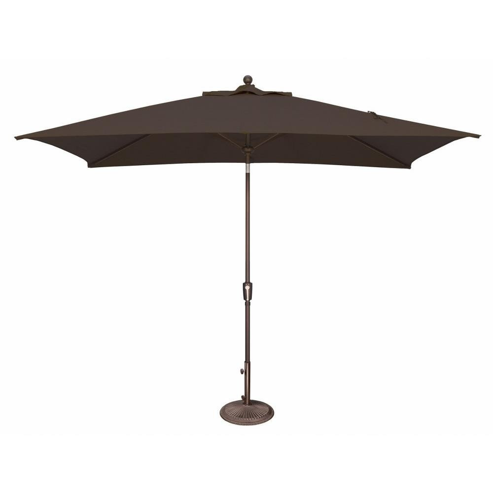 6 x 10 Foot Aluminum Crank Lift Rectangle Market Umbrella by Simply Shade - SSUM9C