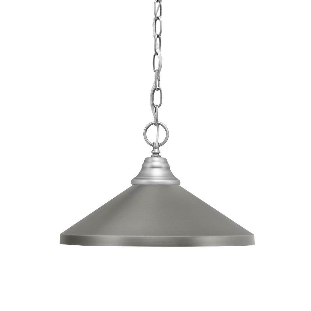 1 Light Medium Chain Hung Pendant 9 Inch Tall by Toltec - 10-44