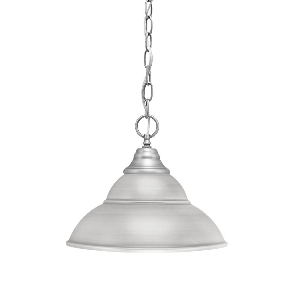 1 Light Medium Chain Hung Pendant 10.5 Inch Tall by Toltec - 10-42