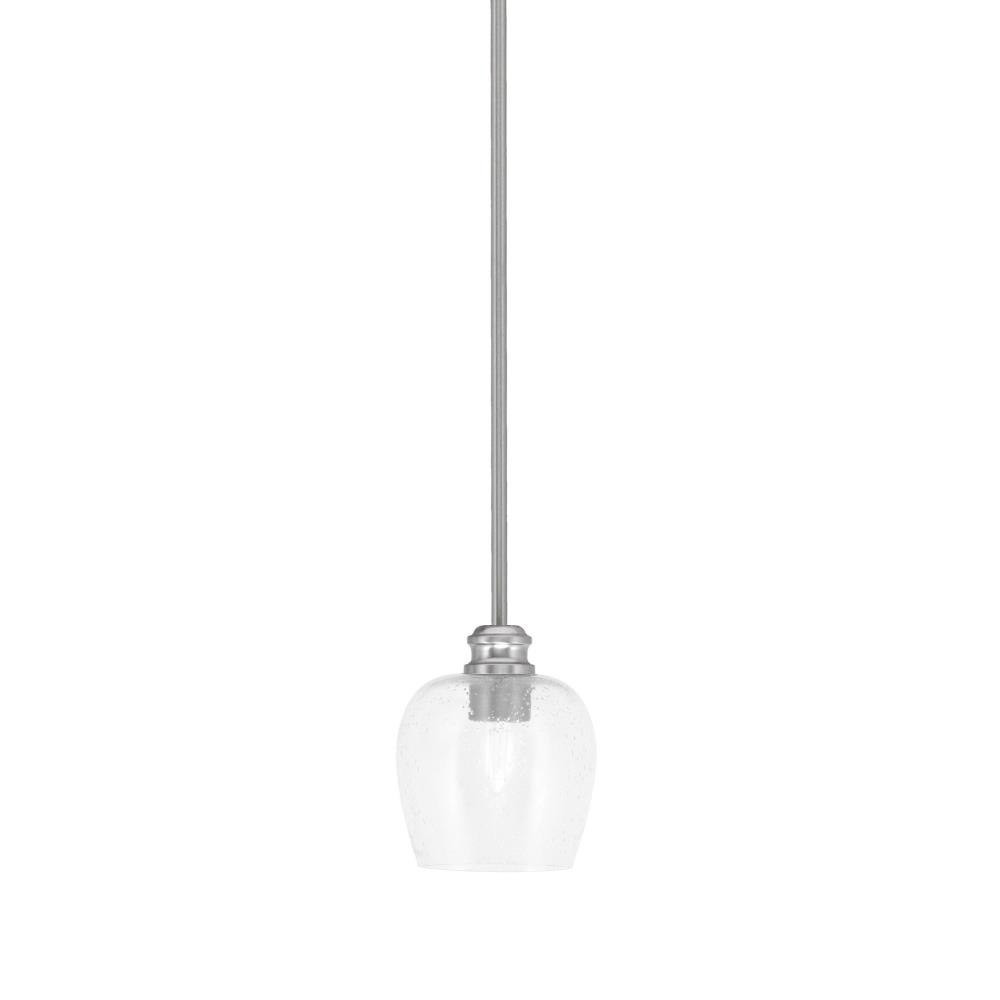 Edge 1 Light Small Stem Hung Pendant 7.5 Inch Tall by Toltec - 1151-6-7.5
