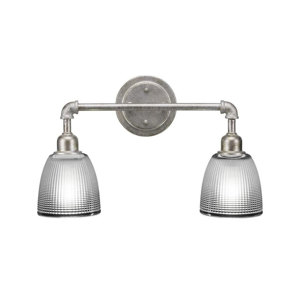 Vintage 2 Light Vanity Light 21 Inch Length by Toltec - 182-DG-500