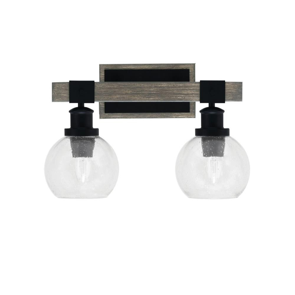 Tacoma 2 Light Vanity Light 16.25 Inch Length by Toltec - 1842-MBDW-4100