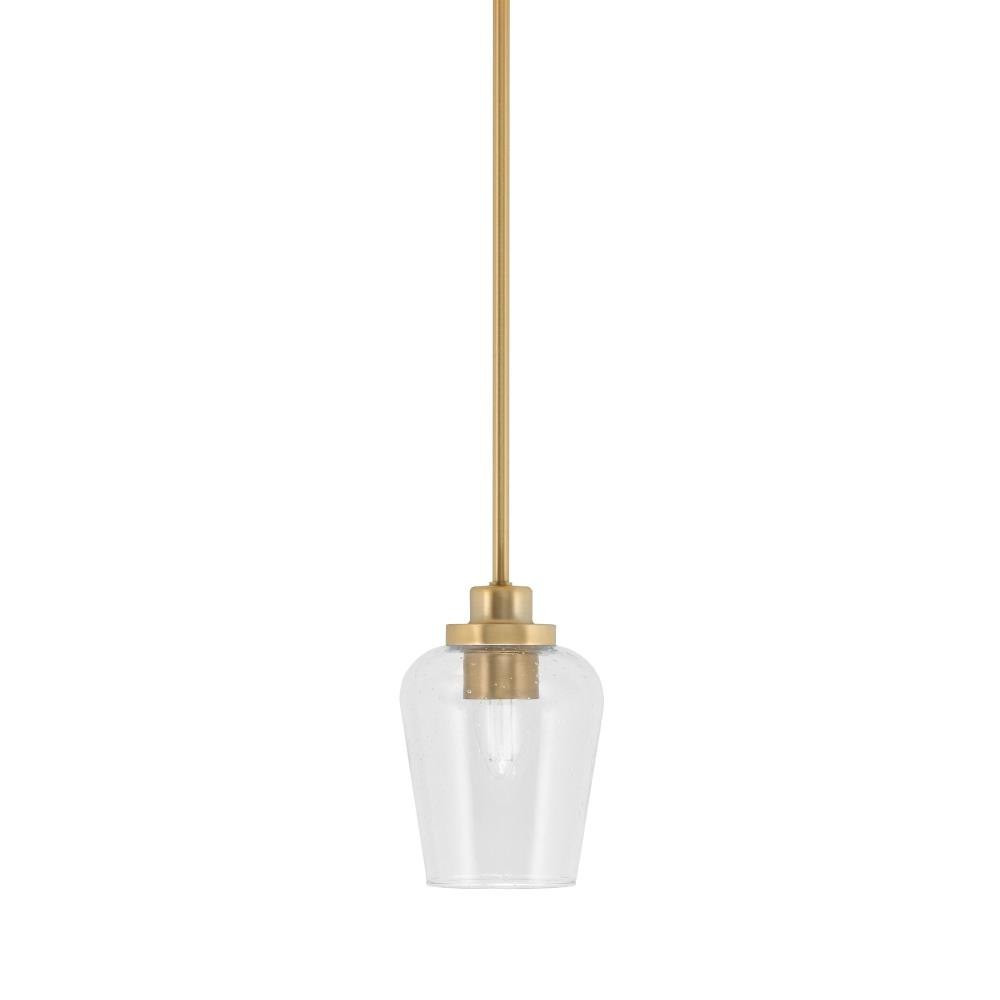 Odyssey 1 Light Stem Hung Mini Pendant 5 Inch Wide by Toltec - 2601-NAB-210