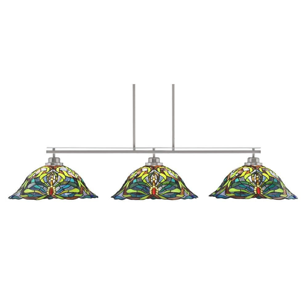 Odyssey 3 Light Large Linear Island Pendant 19 Inch Wide by Toltec - 2633-990