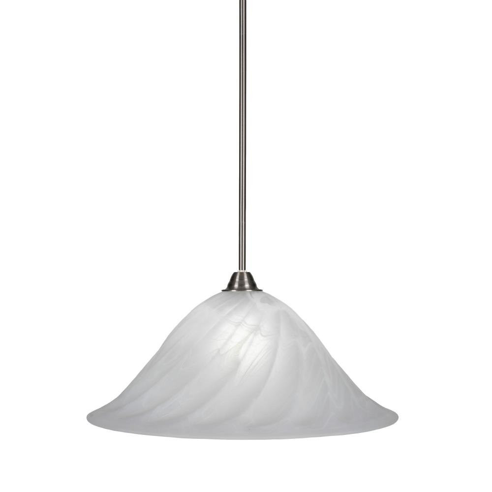 Paramount 1 Light Steel Large Pendant 20 Inch Wide by Toltec - 3401-20-125-