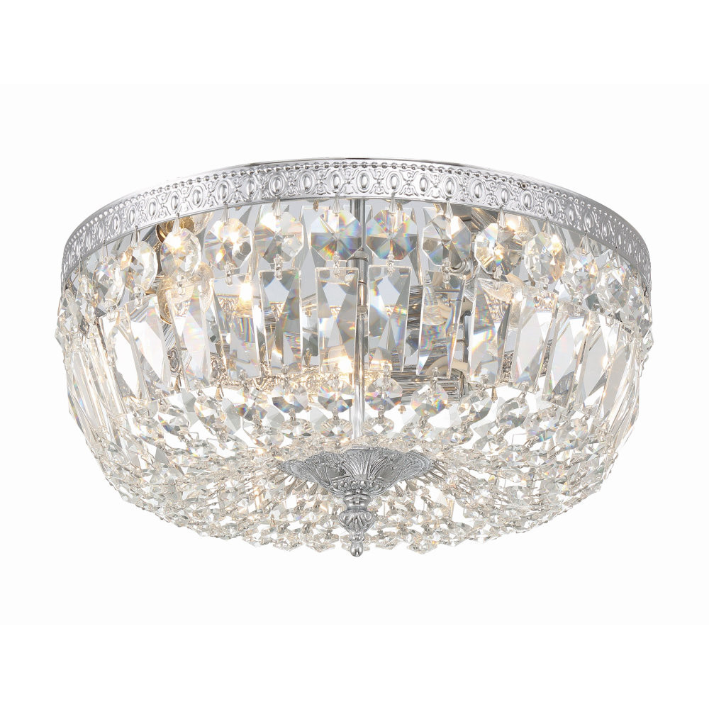 Ceiling Mount 3 Light 14 Inch Wide Flush Mount by Crystorama - 714