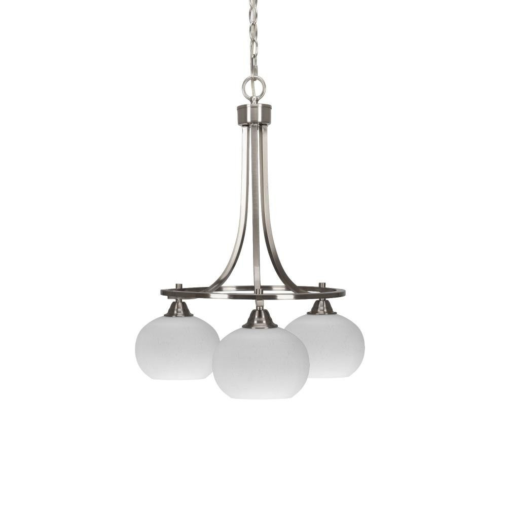Paramount 3 Light Small Chandelier by Toltec 3413-BN-212