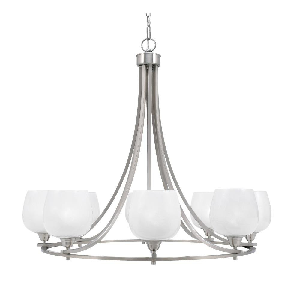 Paramount 8 Light Large Chandelier by Toltec 3408-BN-4811