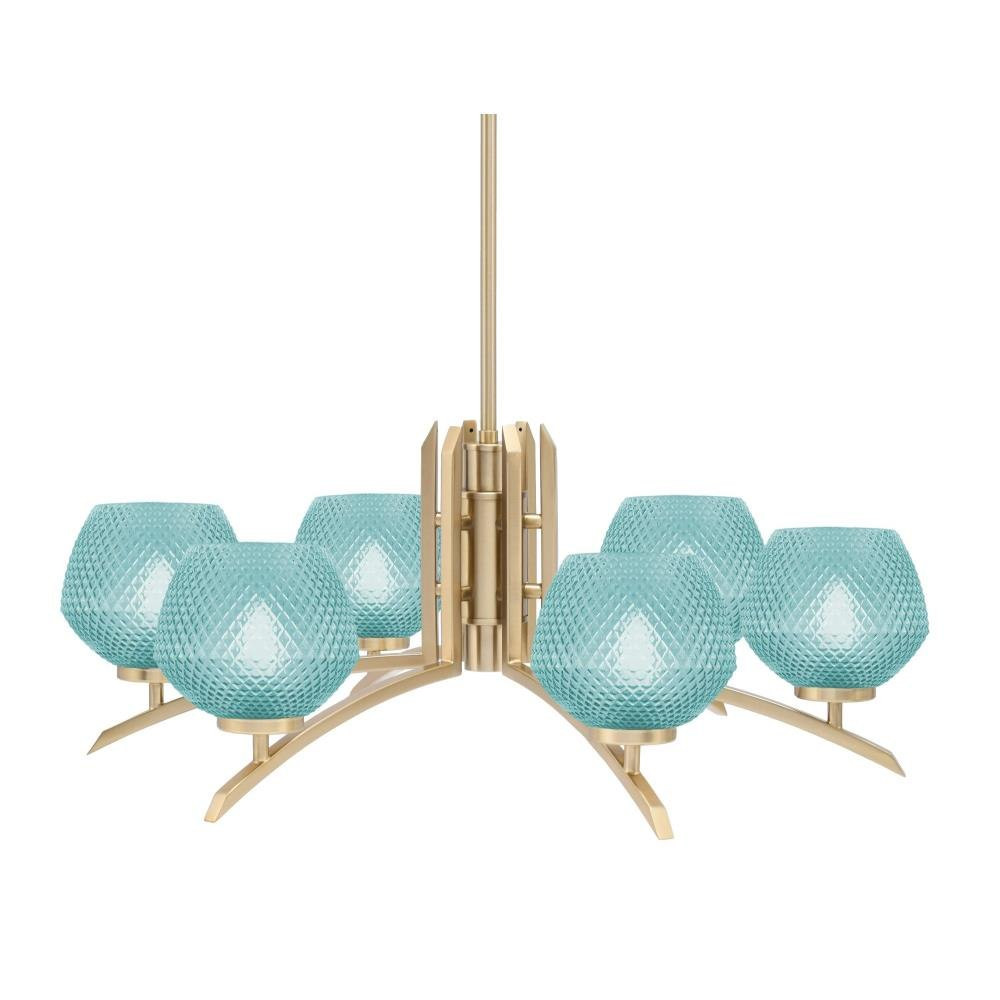 Kurve 6 Light Large Chandelier by Toltec 3706-NAB-4625