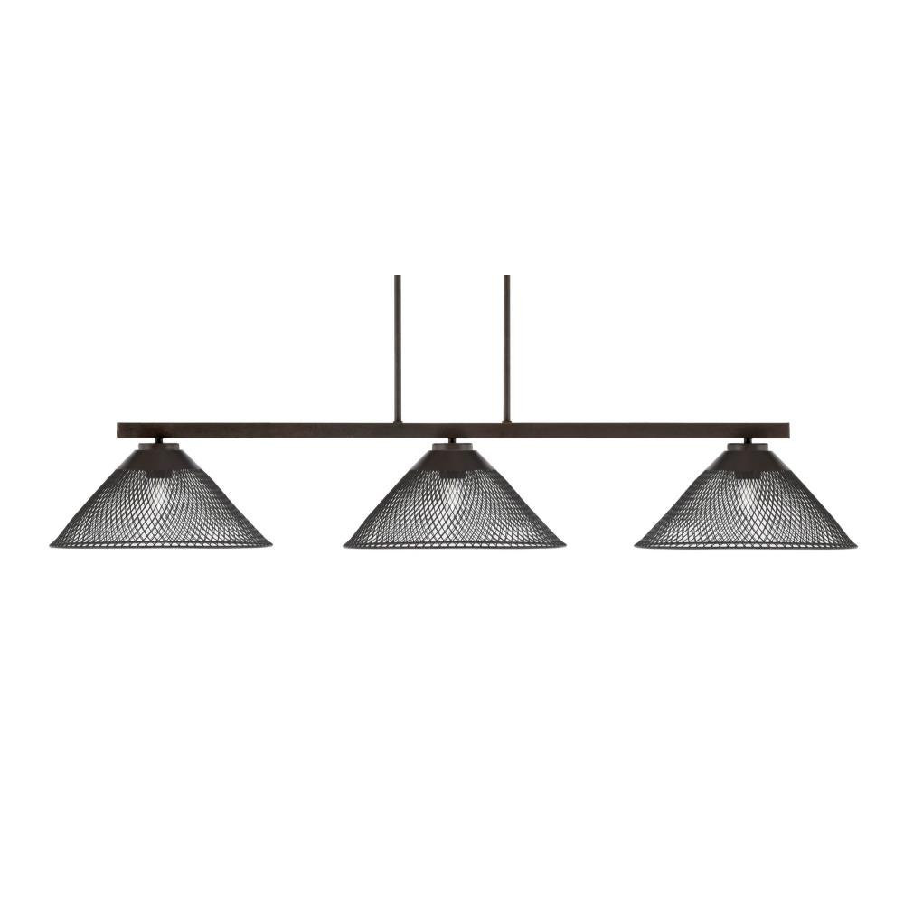 Atlas 3 Light Medium Island Pendant 50 Inch Length by Toltec - 4523-MB-808
