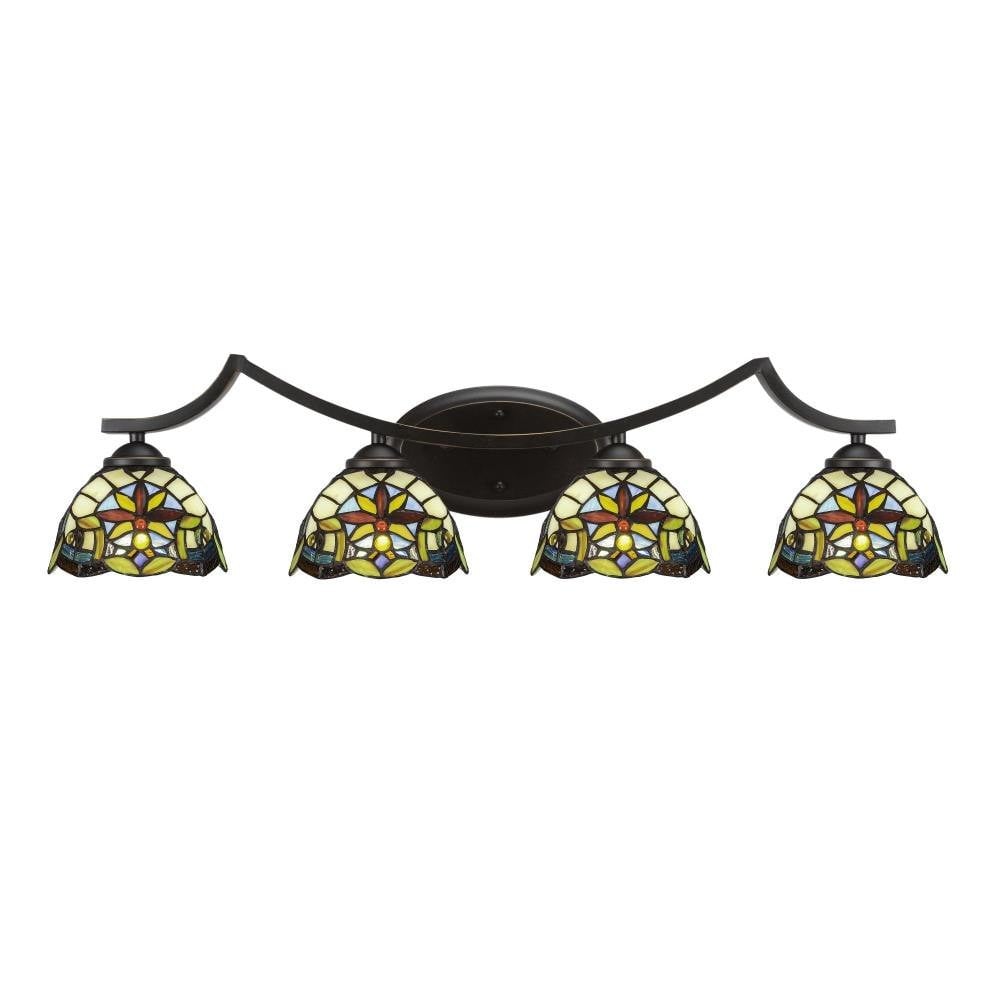 Zilo 4 Light Vanity Light 32.5 Inch Length by Toltec - 554-325-85-85