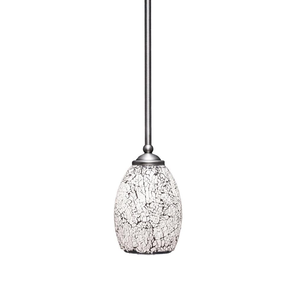 Zilo 1 Light Stem Hung Mini Pendant 8 Inch Tall by Toltec - 560-GP-4165