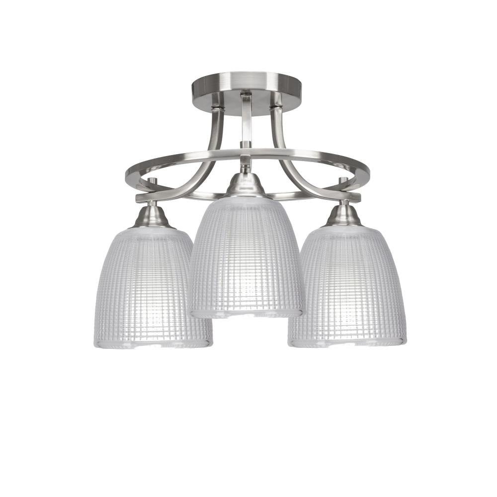 Paramount 3 Light 12 Inch Tall Semi Flush Mount by Toltec - P3_3417_SF12