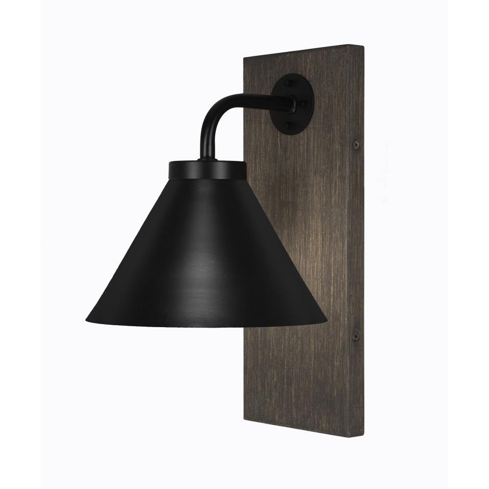 Oxbridge 1 Light Down Metal Shade Wall Sconce 7 Inch Wide by Toltec - OX1_1771_WSMB7_MS